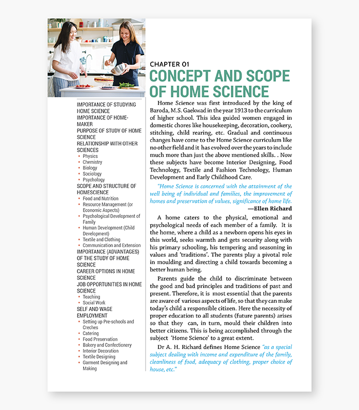 Home Science Textbook For ICSE Class 9 3 1