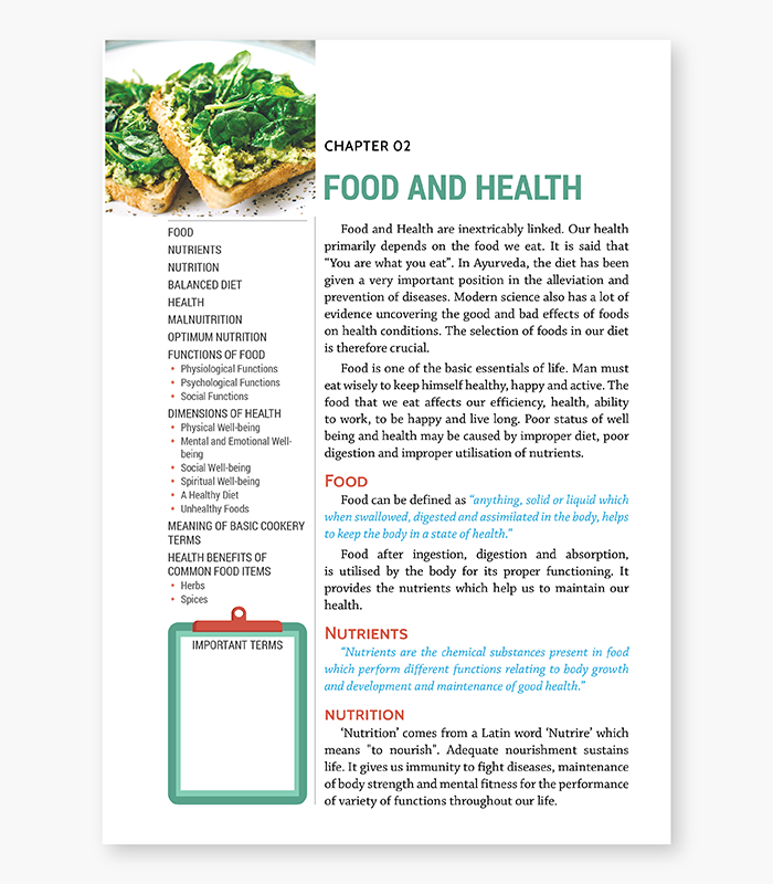 Home Science Textbook For ICSE Class 9 4 1