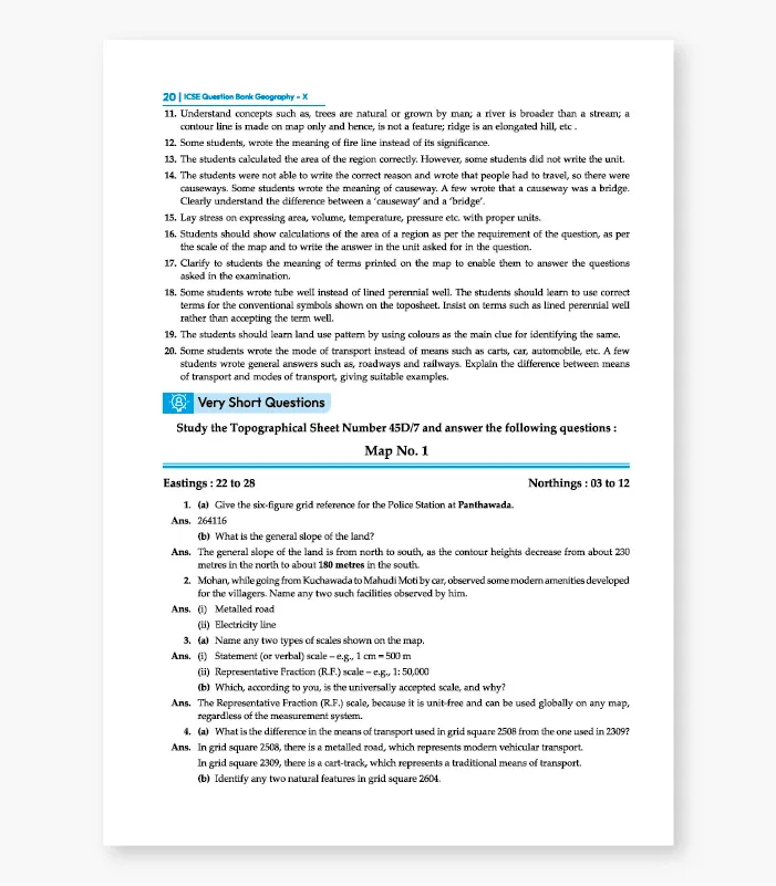 Geography MLQB Class 10 ICSE