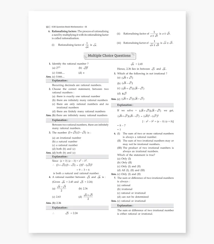 Mathematics ICSE IX 04
