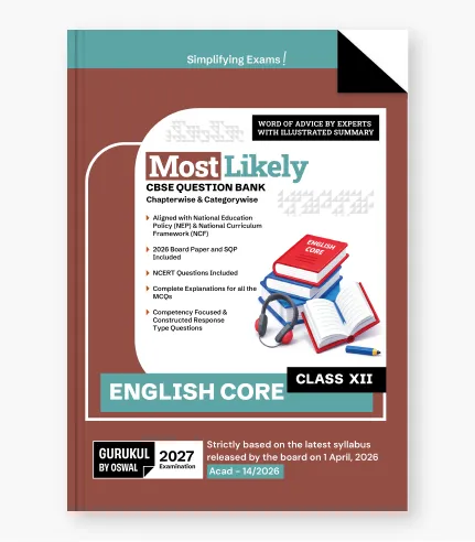 English Core Most Likely Question Bank <br><small>CBSE Class 12 for 2027 Exam</small>