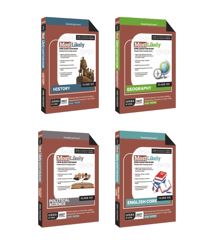 CBSE Question Bank Class 12 Bundles Set of 4 History Geography Political Science English