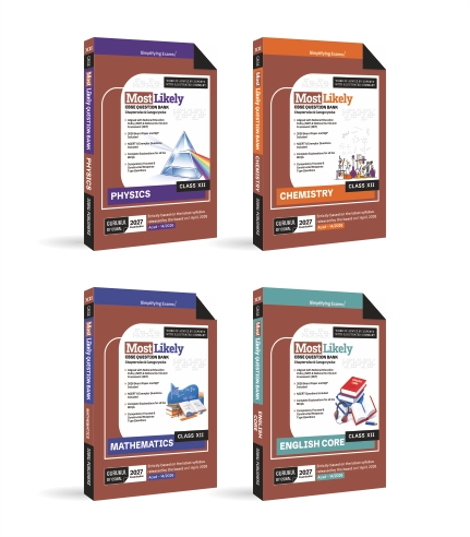 CBSE Question Bank Class 12 Bundles Set of 4 Physics Chemistry Maths English