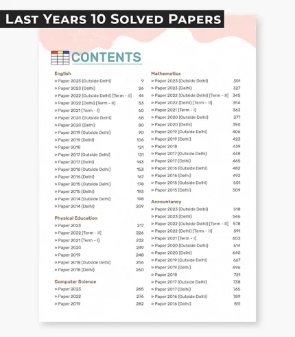 10 years solved papers cbse class 12 commerce