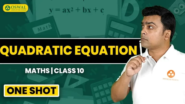 Chapter 4 Quadratic Equations in One Shot