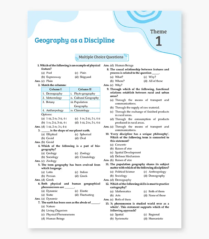 Geography Question Bank for CBSE Class 11 Exam 2027 3