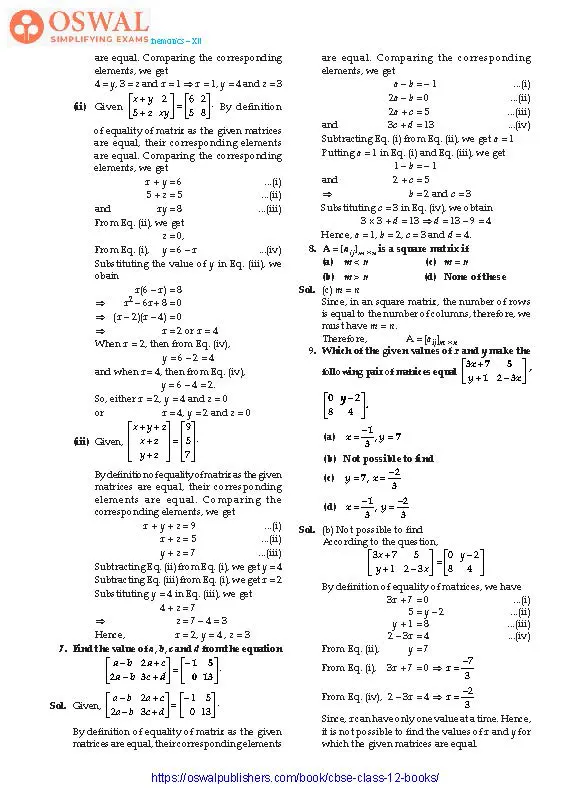 NCERT Solutions for Class 12 Maths Matrix part 4