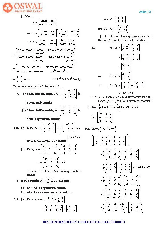 NCERT Solutions for Class 12 Maths Matrix part 15