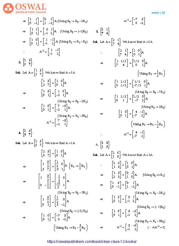 NCERT Solutions for Class 12 Maths Matrix part 19