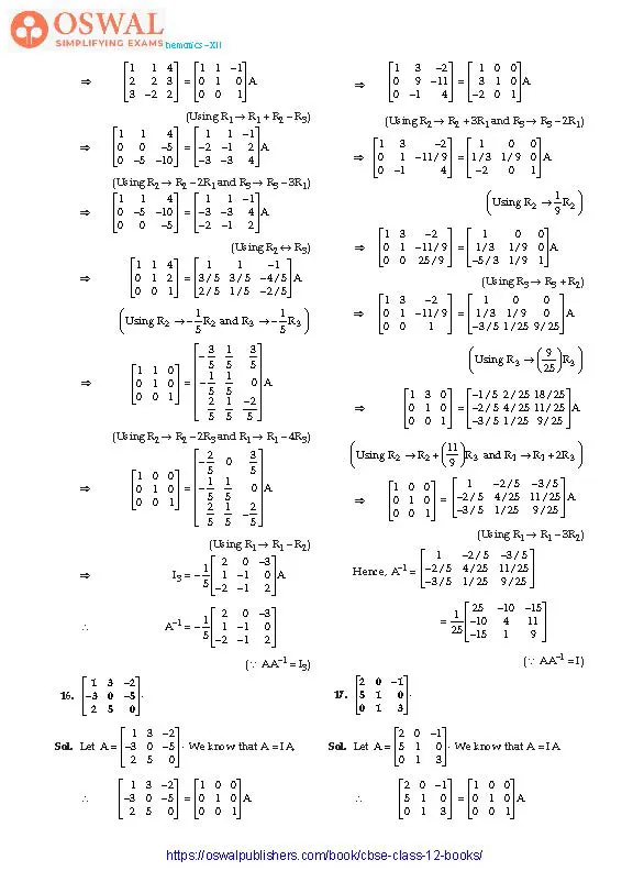 NCERT Solutions for Class 12 Maths Matrix part 22