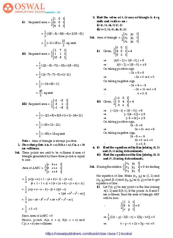 NCERT Solutions for class 12Maths Determinants part 9