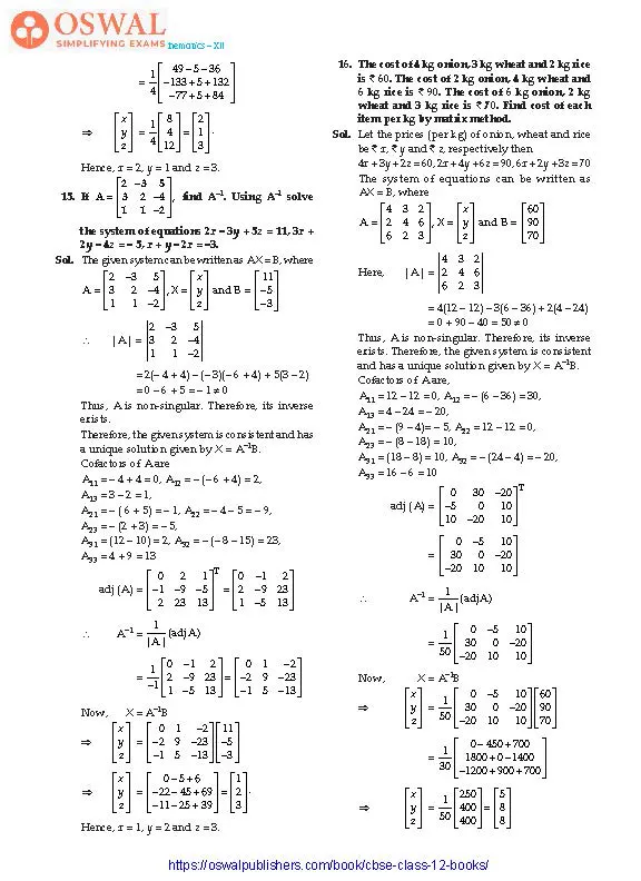 NCERT Solutions for class 12Maths Determinants part 23