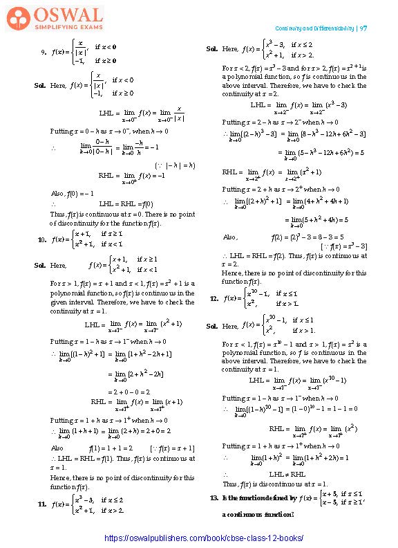 NCERT Solutions for Class 12 Maths Continuity and Differentiability part 5
