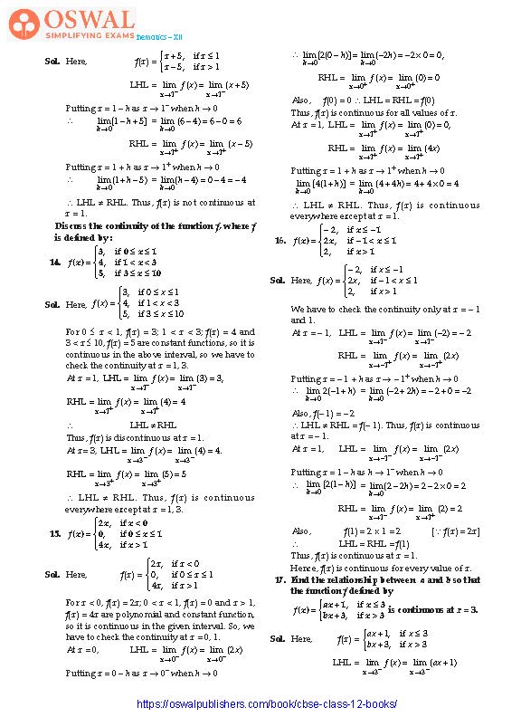 NCERT Solutions for Class 12 Maths Continuity and Differentiability part 6