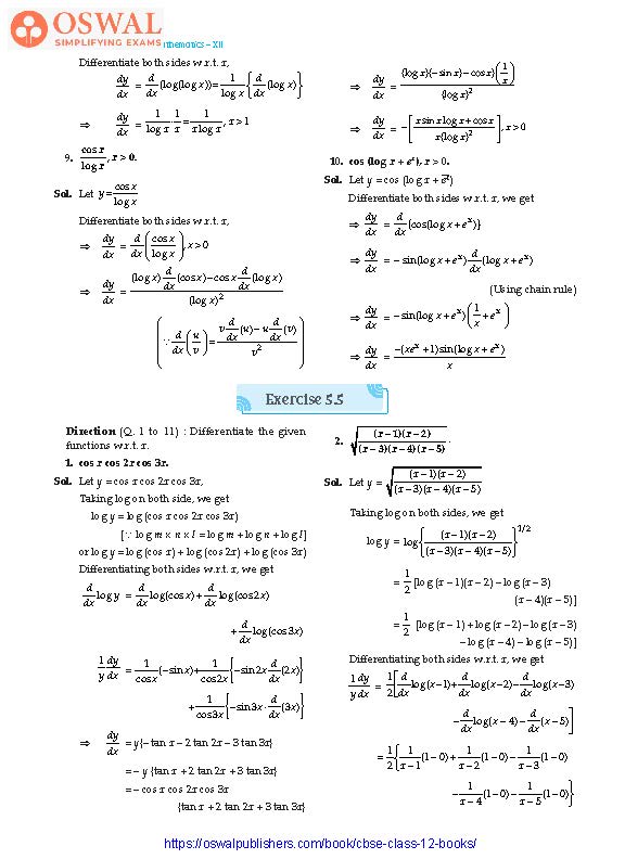 NCERT Solutions for Class 12 Maths Continuity and Differentiability part 18