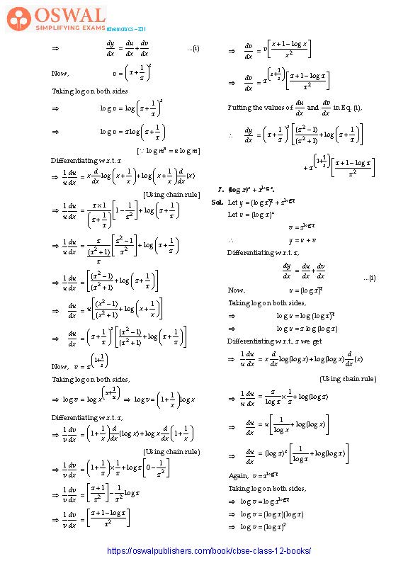 NCERT Solutions for Class 12 Maths Continuity and Differentiability part 20