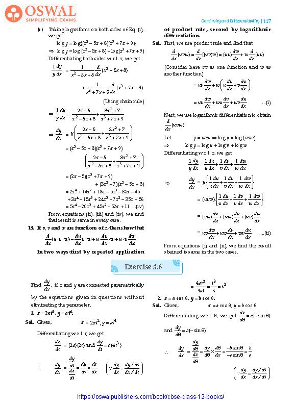 NCERT Solutions for Class 12 Maths Continuity and Differentiability part 25