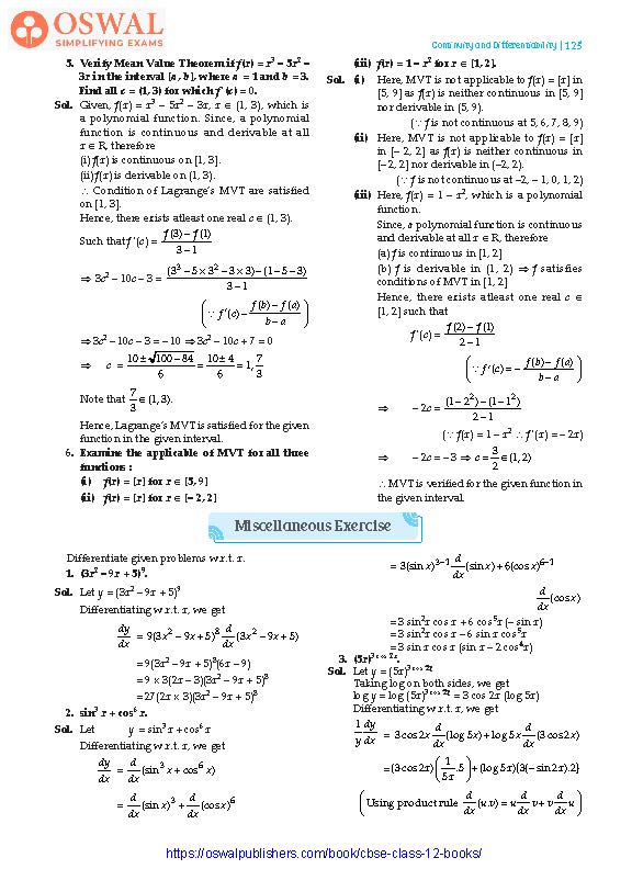 NCERT Solutions for Class 12 Maths Continuity and Differentiability part 33