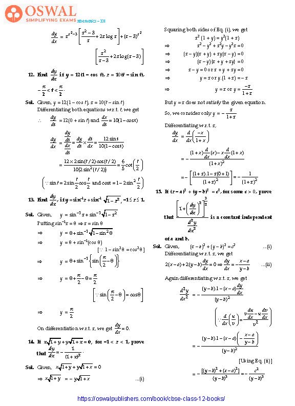 NCERT Solutions for Class 12 Maths Continuity and Differentiability part 36