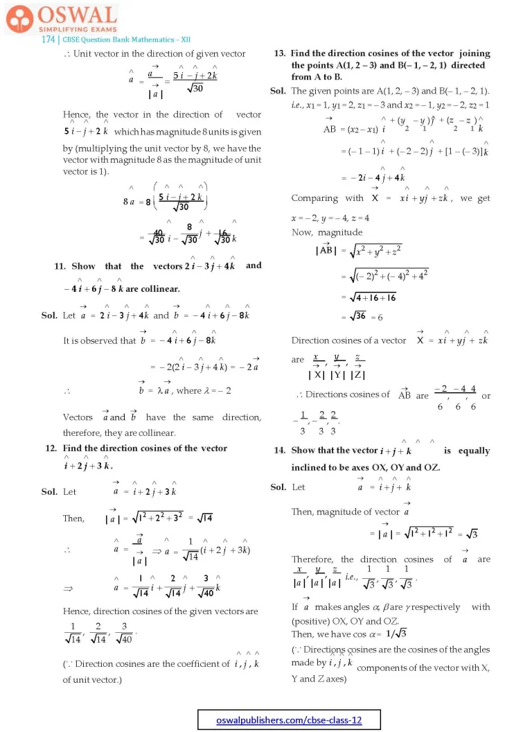 NCERT Solutions for Class 12 Maths Vectors part 7