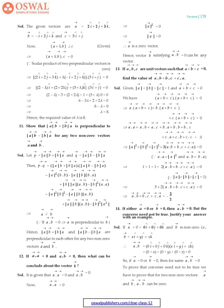 NCERT Solutions for Class 12 Maths Vectors part 12