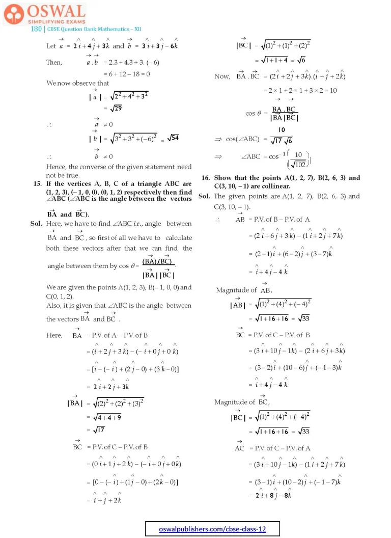 NCERT Solutions for Class 12 Maths Vectors part 13