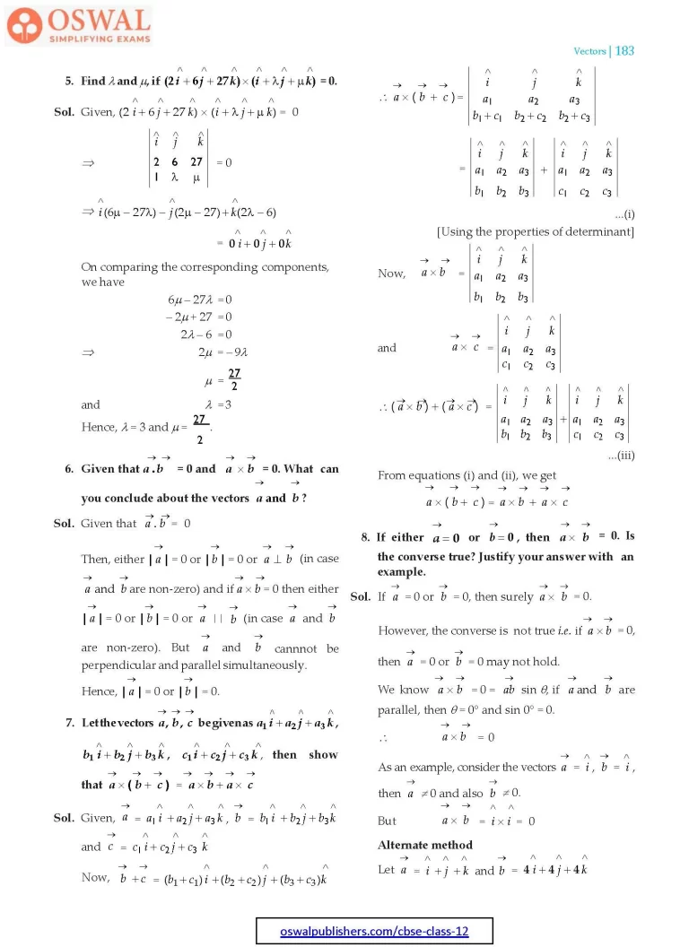 NCERT Solutions for Class 12 Maths Vectors part 16