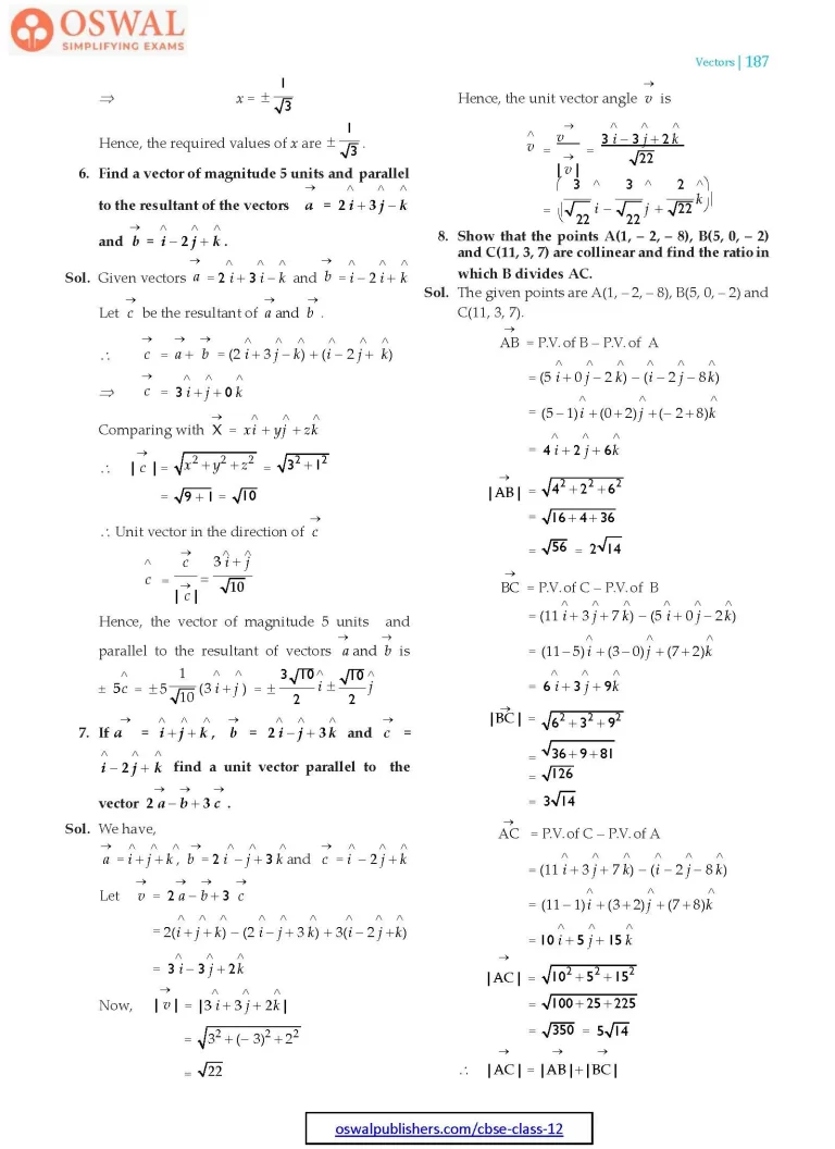 NCERT Solutions for Class 12 Maths Vectors part 20