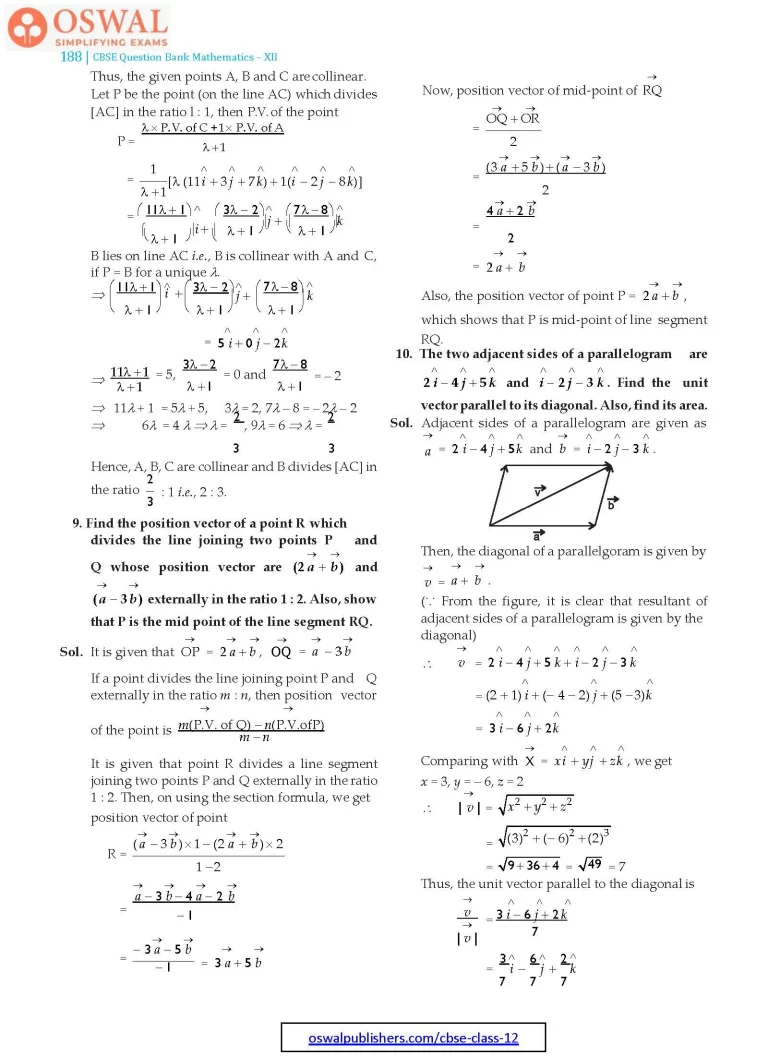 NCERT Solutions for Class 12 Maths Vectors part 21