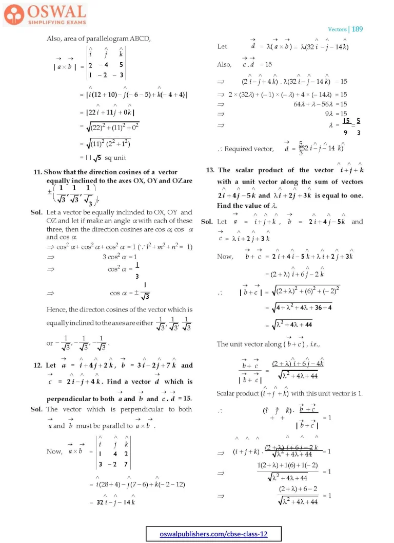 NCERT Solutions for Class 12 Maths Vectors part 22