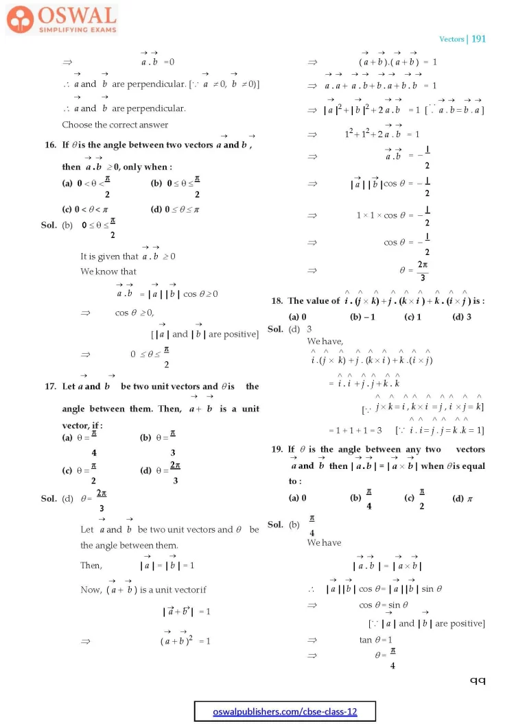 NCERT Solutions for Class 12 Maths Vectors part 24