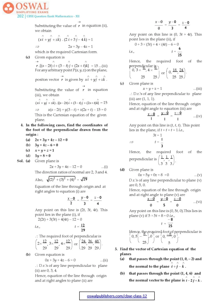 NCERT Solutions for Class 12 Maths Three Dimensional Geometry part 11