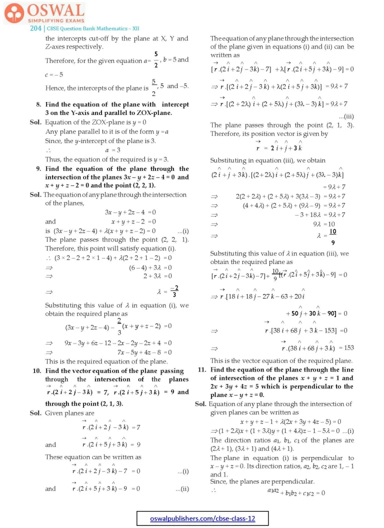 NCERT Solutions for Class 12 Maths Three Dimensional Geometry part 13