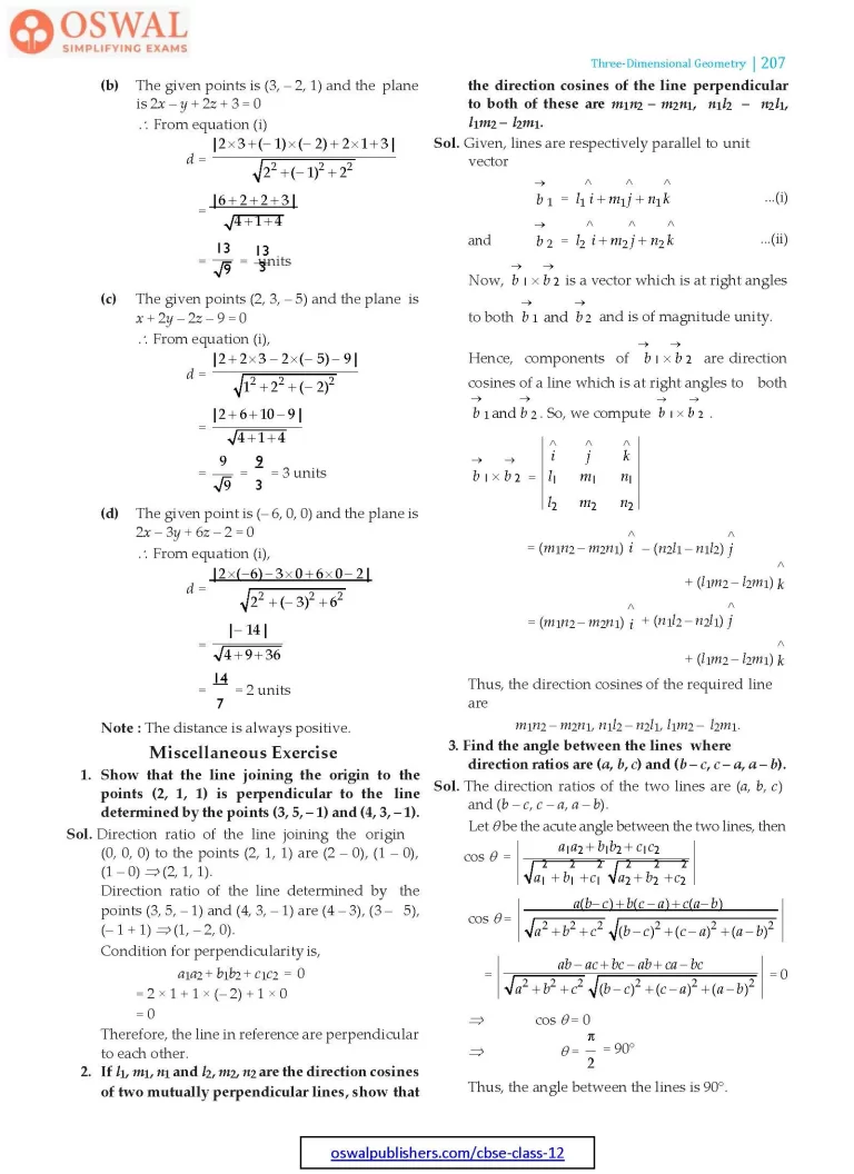 NCERT Solutions for Class 12 Maths Three Dimensional Geometry part 16