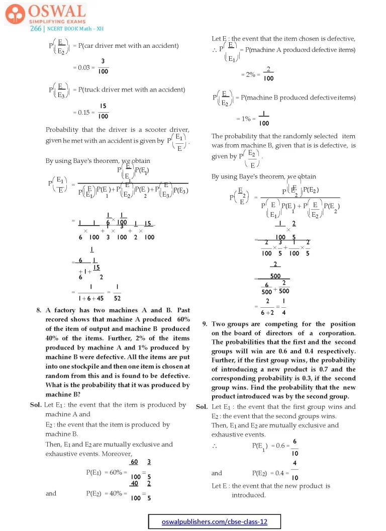 NCERT Solutions for Class 12 Maths Probability part 18