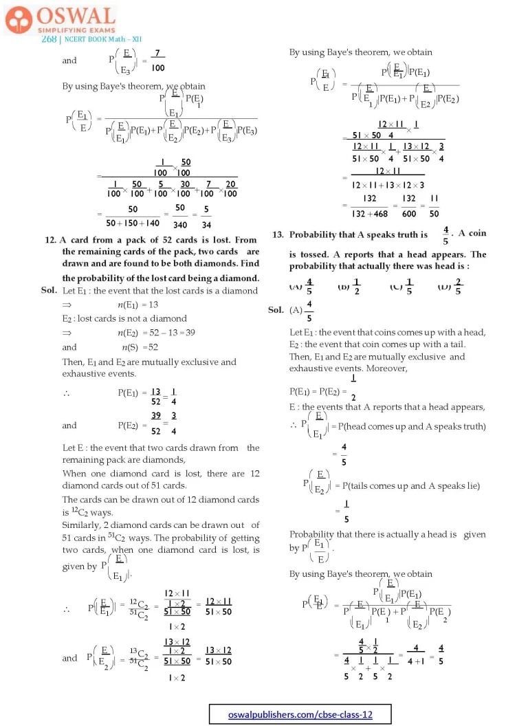 NCERT Solutions for Class 12 Maths Probability part 20