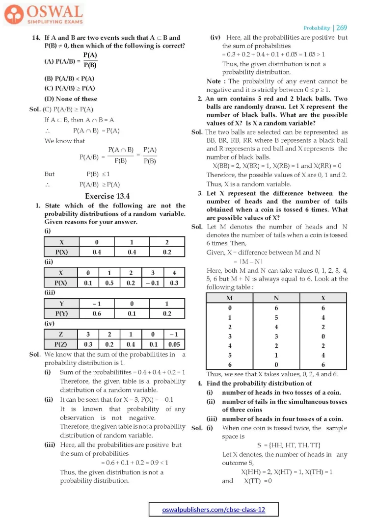 NCERT Solutions for Class 12 Maths Probability part 21