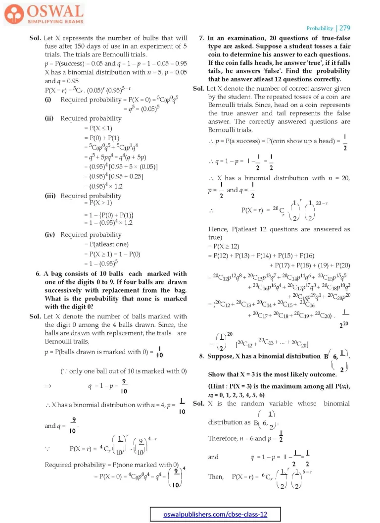 NCERT Solutions for Class 12 Maths Probability part 31