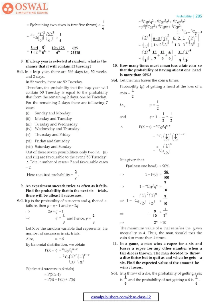 NCERT Solutions for Class 12 Maths Probability part 37