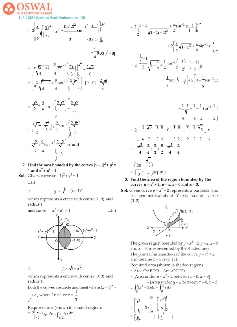 NCERT Solutions for Class 12 Maths Applications of the Integrals part 8