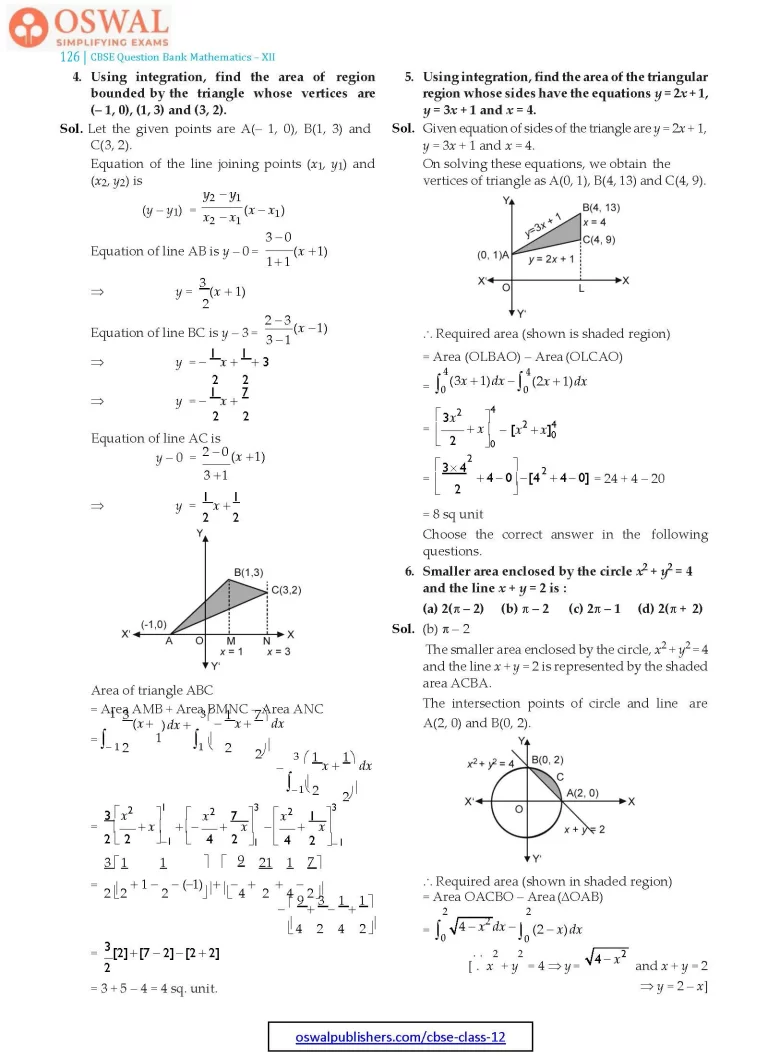 NCERT Solutions for Class 12 Maths Applications of the Integrals part 10