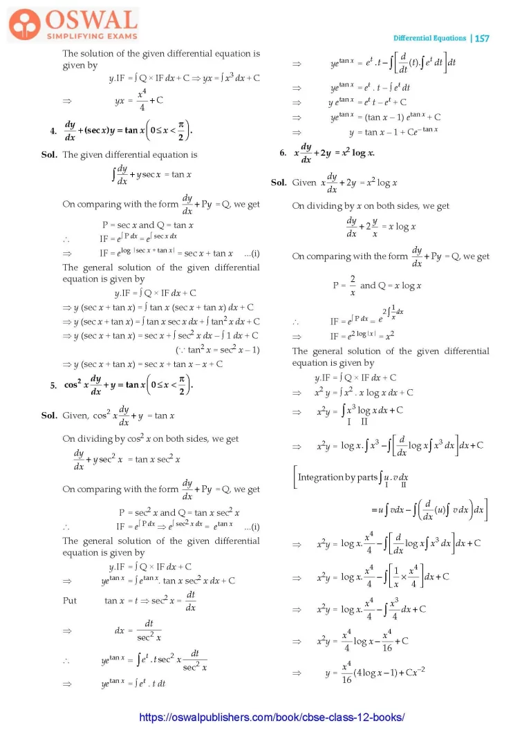 NCERT Solutions for Class 12 Maths Differential Equations part 24