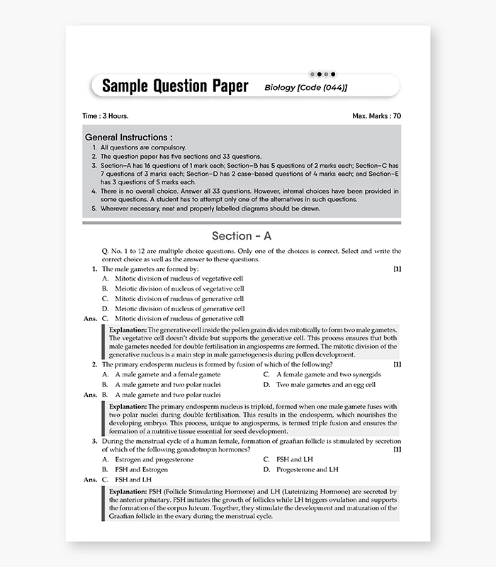 Biology Sample Papers for CBSE Class 12 2026 03
