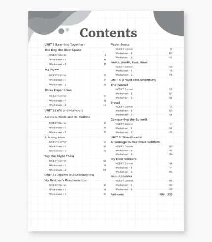 English Worksheet for Class 7