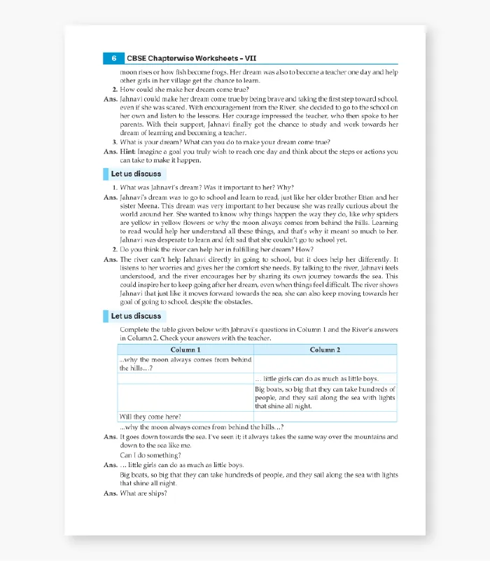 Class 7 English Worksheet