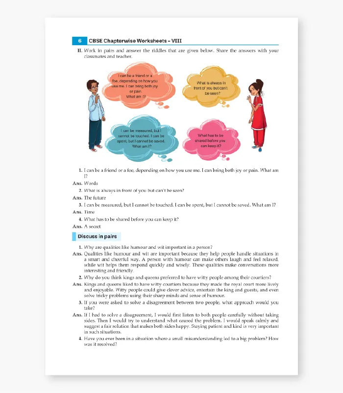 Class 8 English Worksheet