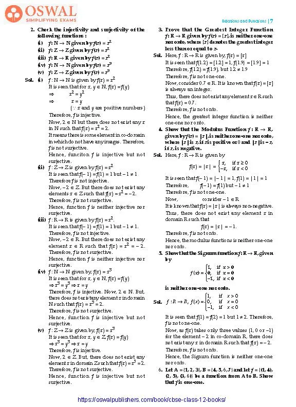 NCERT Solutions for Class 12 Maths Relations and Functions part 7