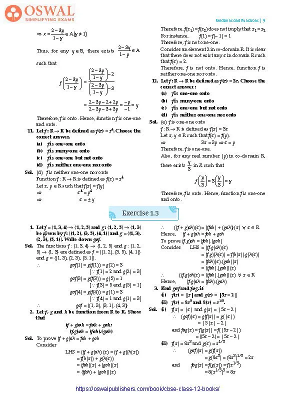 NCERT Solutions for Class 12 Maths Relations and Functions part 9
