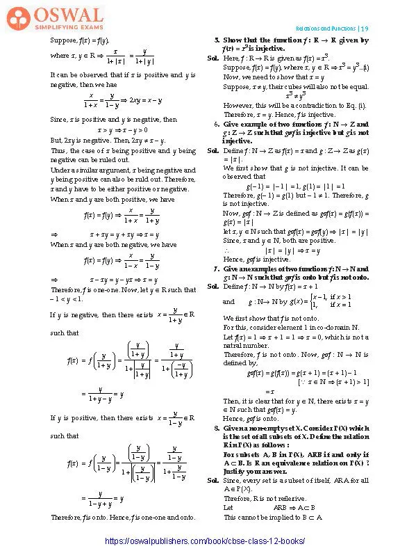 NCERT Solutions for Class 12 Maths Relations and Functions part 19