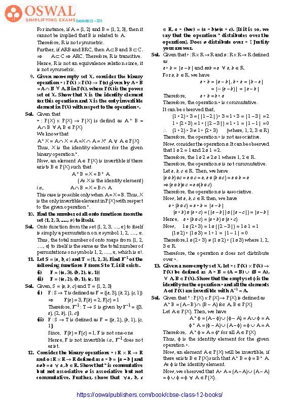 NCERT Solutions for Class 12 Maths Relations and Functions part 20